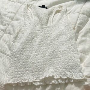 White crop top